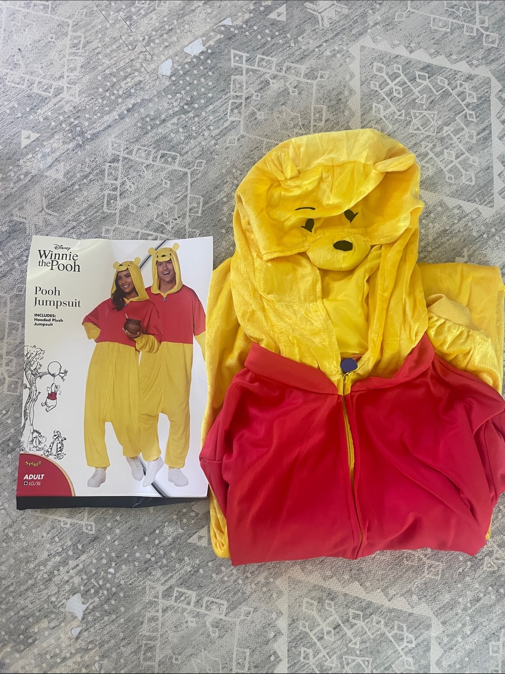 Disney Winnie the Pooh Costume Jumpsuit - Yellow & Red - worn once